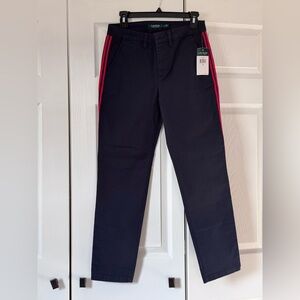 Ralph Lauren Dark Blue Chinos with Red Accents